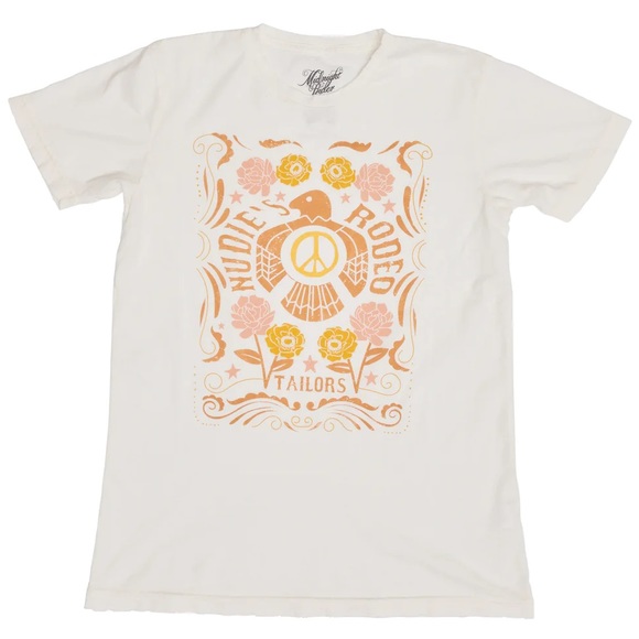 MIDNIGHT RIDER UNISEX NUDIE PEACE DOVE TEE (L) - Picture 2 of 7
